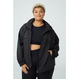 Cotton On Women's Hooded Anorak Jacket Black Size 20/22 NWT